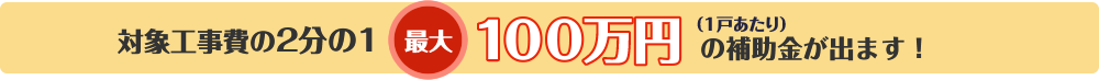 対象工事費の2分の1最大100万円